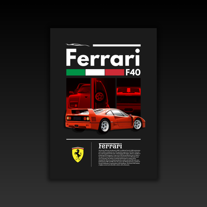 Ferrari F40 - Poster