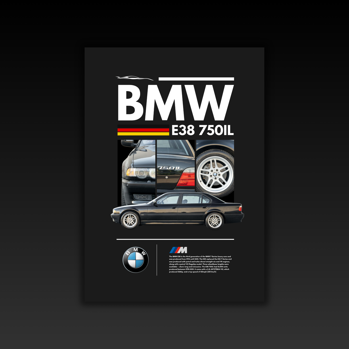 BMW E38 750iL - Poster