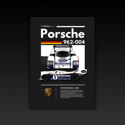 Porsche 962-004 Rothmans Livery - Poster